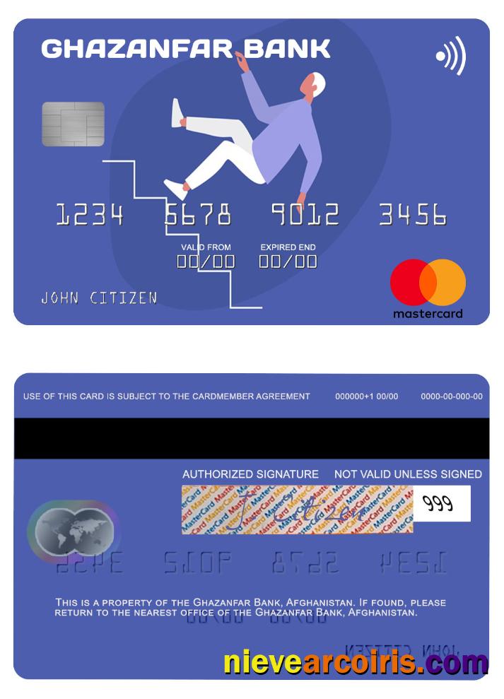 Afghanistan Ghazanfar Bank mastercard